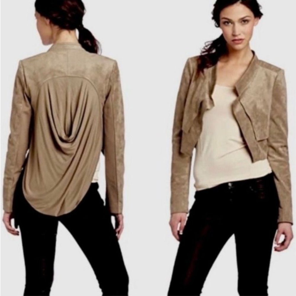 BCBGMAXAZRIA Norton Khaki M Medium Jacket Blazer Stretch
